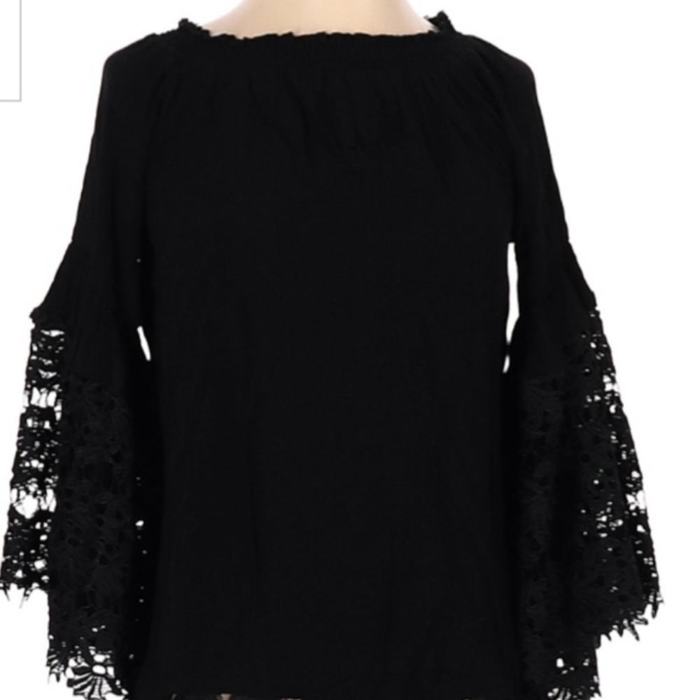 NEW......Colleen Lopez Tops | Colleen Lopez Lace Bell Sleeve Top